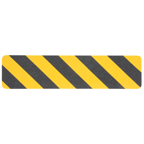Premium Anti-Skid Tape, 6" x 24", Black & Yellow Brunswick Fyr & Safety