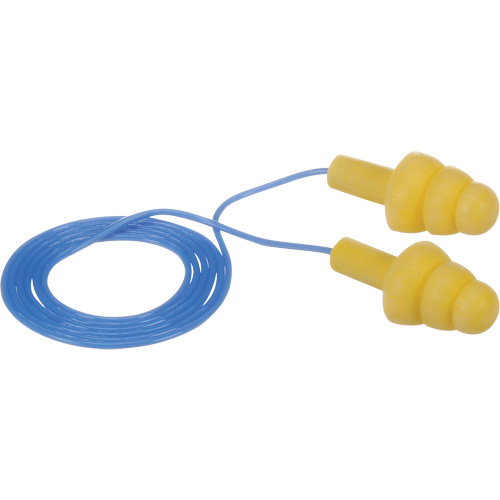 E-A-R Ultrafit Premolded Earplugs, Corded, Bulk - Polybag, 25 dB NRR, One-Size Brunswick Fyr & Safety