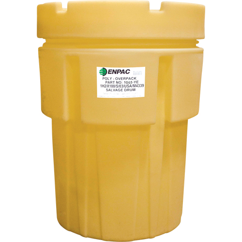 Poly-Overpack&reg; 65 Salvage Drum, 65 US gal., Stationary Brunswick Fyr & Safety