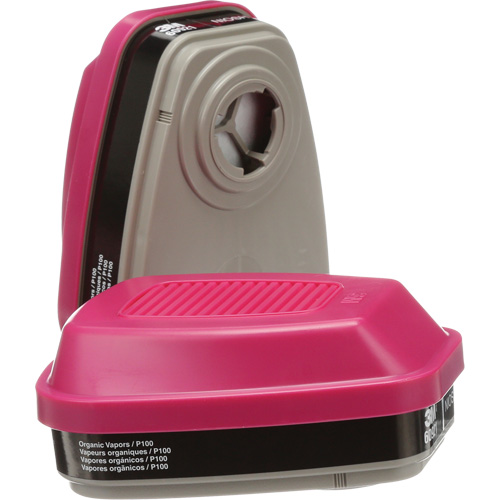 Cartouches pour respirateur s&eacute;rie 6000, Cartouche gaz/vapeur, Vapeurs organiques/P100 Brunswick Fyr & Safety