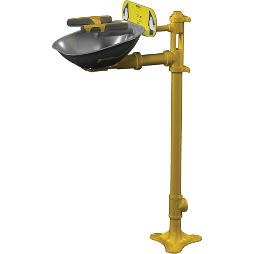 Postes de douche oculaire/faciale Halo, Installation Socle, Bol Acier inoxydable Brunswick Fyr & Safety