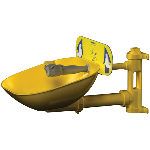Halo Eyewash Stations, Wall-Mount Installation, Plastic Bowl Brunswick Fyr & Safety