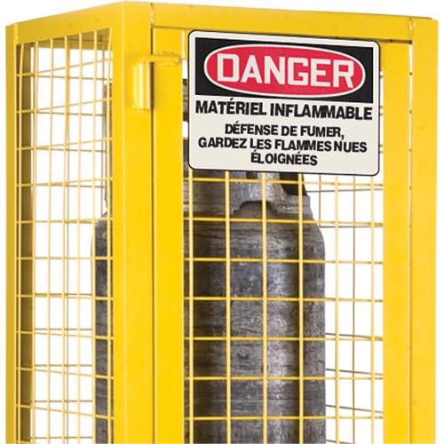 CSA-Compliant Gas Cylinder Safety Cabinet, 2 Cylinder Capacity, 17" W x 17" D x 69" H, Yellow Brunswick Fyr & Safety