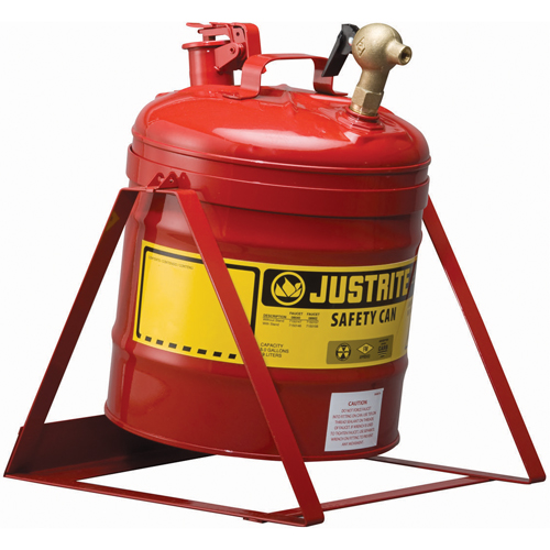 Laboratory Safety Can with Faucet, Type I, Steel, 5 US gal., Red, FM Approved Brunswick Fyr & Safety