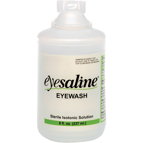 Bouteilles de solution saline pour douche oculaire, Bouteille Plein, 8 oz Brunswick Fyr & Safety