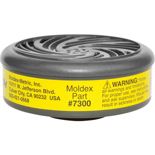 Filtres pour respirateur s&eacute;rie 7000/9000, Cartouche gaz/vapeur, Vapeurs organiques/Gaz acides Brunswick Fyr & Safety