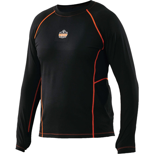 Long Sleeve Thermal Shirts, Men's, Medium, Black Brunswick Fyr & Safety