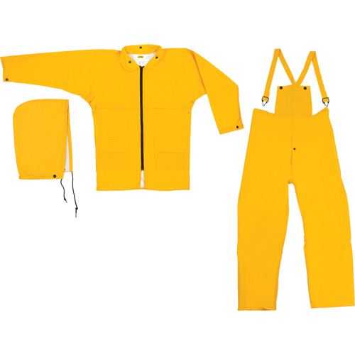 Natpac Rain Suit, Nylon, Large, Yellow Brunswick Fyr & Safety