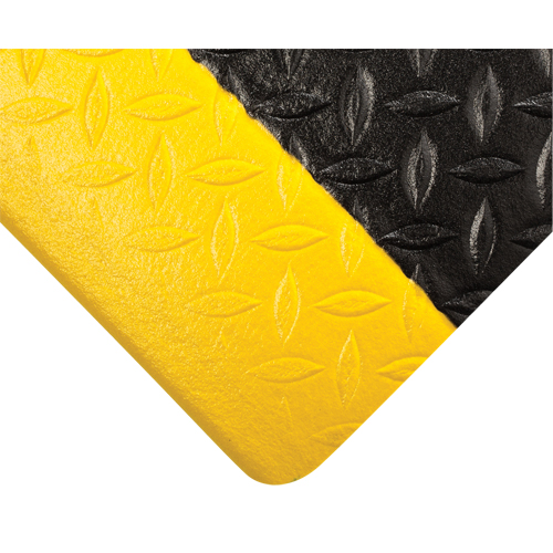 Tuf Sponge Mats No. 452, Diamond, 3' x 60' x 1/2", Black/Yellow, PVC Sponge Brunswick Fyr & Safety