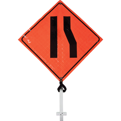 Narrow Road Pole Sign, 24" x 24", Vinyl, Pictogram Brunswick Fyr & Safety