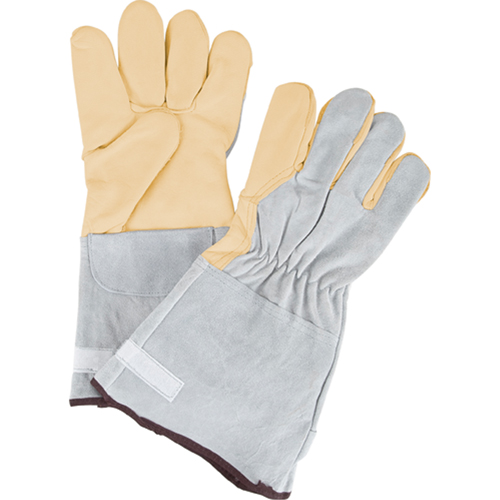 Gants de travail &agrave; ajustement d'usage standard, Grand, Paume en Cuir fleur de vache Brunswick Fyr & Safety