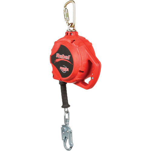 Cordage de s&eacute;curit&eacute; autor&eacute;tractable Rebel, 33', Acier galvanis&eacute;, Pivotant Brunswick Fyr & Safety