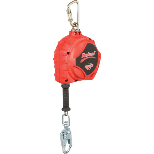 Cordage de s&eacute;curit&eacute; autor&eacute;tractable Rebel, 33', Acier galvanis&eacute;, Pivotant Brunswick Fyr & Safety