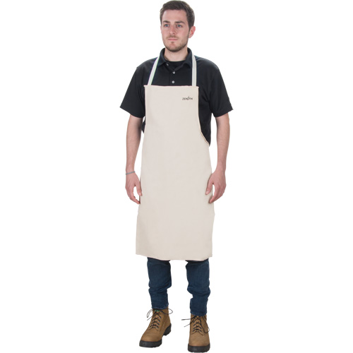 Apron, Cotton, 36" L x 29" W, Natural Brunswick Fyr & Safety