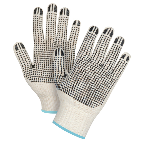 Heavyweight Double-Sided Dotted String Knit Gloves, Poly/Cotton, Double Sided, 7 Gauge, X-Large Brunswick Fyr & Safety