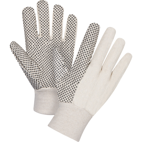 Cotton Canvas Dotted Palm Gloves, 8 oz., Small Brunswick Fyr & Safety