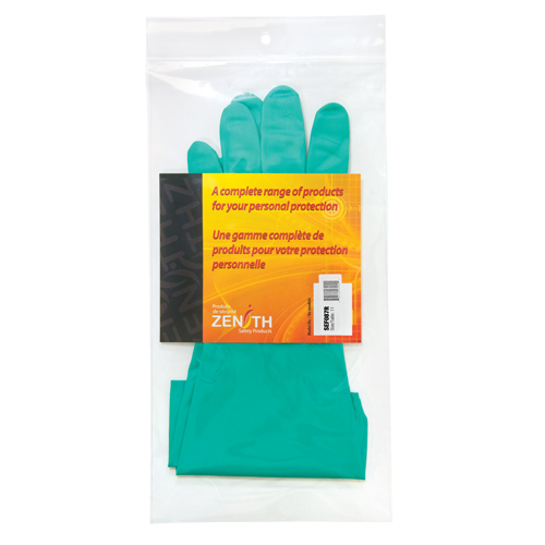Diamond-Grip Chemical-Resistant Gloves, Size 2X-Large, 13" L, Nitrile, Flock-Lined Inner Lining, 13-mil Brunswick Fyr & Safety