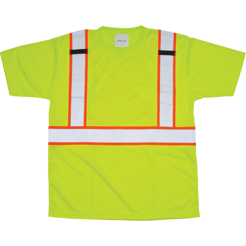 T-shirt conforme &agrave; la CSA, Polyester, Grand, Jaune lime haute visibilit&eacute; Brunswick Fyr & Safety