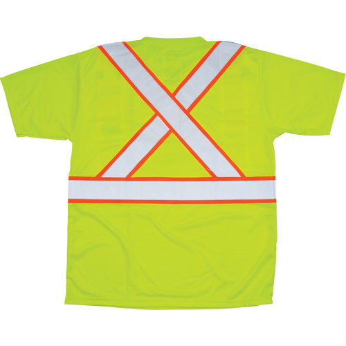 T-shirt conforme &agrave; la CSA, Polyester, Grand, Jaune lime haute visibilit&eacute; Brunswick Fyr & Safety