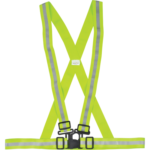 Standard-Duty Safety Harness, High Visibility Lime-Yellow, Silver Reflective Colour, Medium Brunswick Fyr & Safety