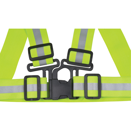 Standard-Duty Safety Harness, High Visibility Lime-Yellow, Silver Reflective Colour, Medium Brunswick Fyr & Safety