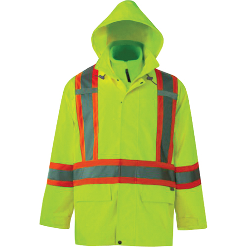 Journeyman 3-in-1 Safety Jackets, Polyester, High Visibility Lime-Yellow, Small Brunswick Fyr & Safety