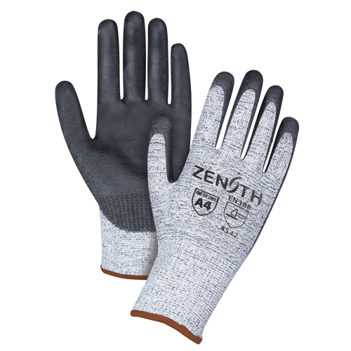 Seamless Stretch Cut-Resistant Gloves, Size Large/9, 13 Gauge, Polyurethane Coated, HPPE Shell, ANSI/ISEA 105 Level 4/EN 388 Level 5 Brunswick Fyr & Safety