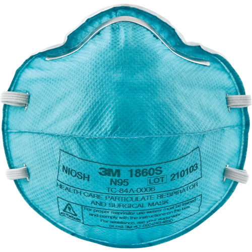 1860S Particulate Healthcare Respirator, N95, NIOSH Certified, Small Brunswick Fyr & Safety