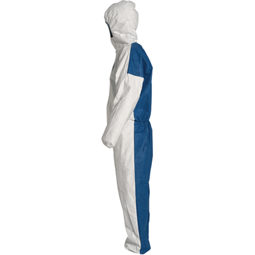 Hooded Coveralls, 4X-Large, Blue/White, Tyvek&reg; 400 D Brunswick Fyr & Safety
