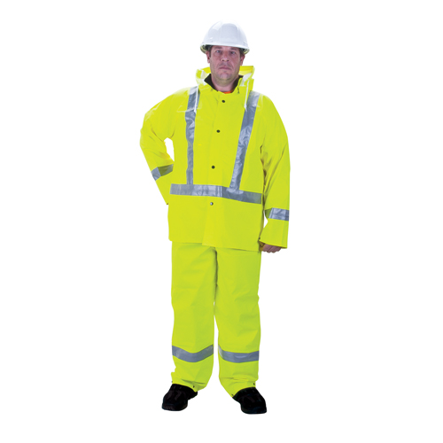 Imperm&eacute;able pour la circulation de premi&egrave;re qualit&eacute; RZ900, Polyester, Petit, Jaune lime haute visibilit&eacute; Brunswick Fyr & Safety