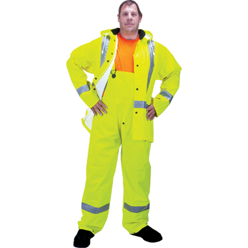 Imperm&eacute;able pour la circulation de premi&egrave;re qualit&eacute; RZ900, Polyester, Petit, Jaune lime haute visibilit&eacute; Brunswick Fyr & Safety