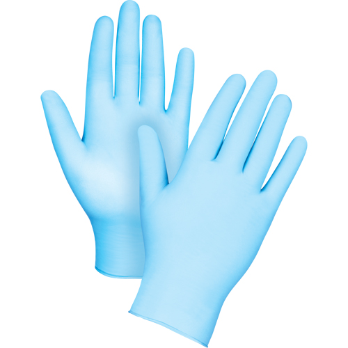 Tactile Medical-Grade Disposable Gloves, Small, Nitrile/Vinyl, 4.5-mil, Powder-Free, Blue, Class 2 Brunswick Fyr & Safety