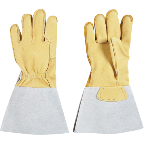 Lineman's Glove, Large, Grain Cowhide Palm, Cotton Inner Lining Brunswick Fyr & Safety