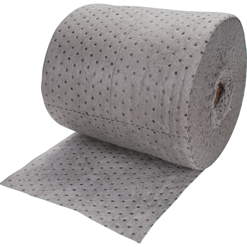 Rouleaux absorbants li&eacute;s de premi&egrave;re qualit&eacute;, Poids moyen, 150' lo x 15" la, Absorption 20 gal. Brunswick Fyr & Safety