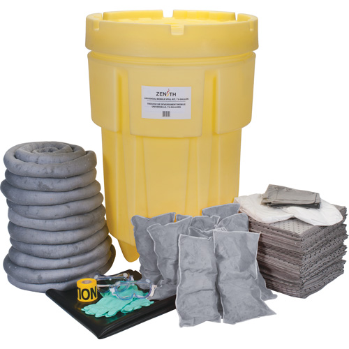 Premium Shop Spill Kit, Universal, Drum, 95 US gal. Absorbancy Brunswick Fyr & Safety