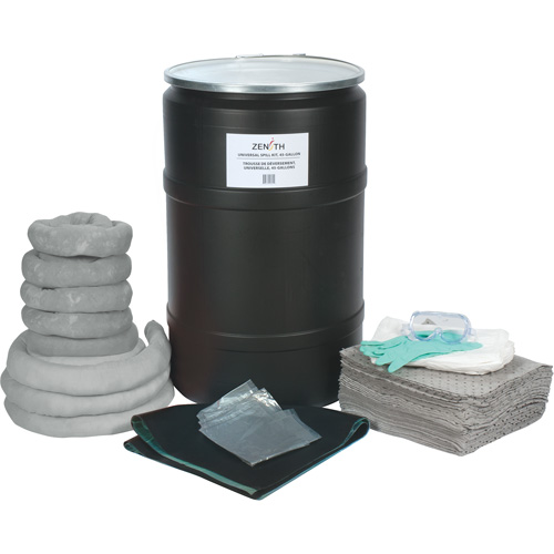 Trousse de lutte contre les d&eacute;versements, Universel, Baril, Absorbance de 55 gal. US Brunswick Fyr & Safety