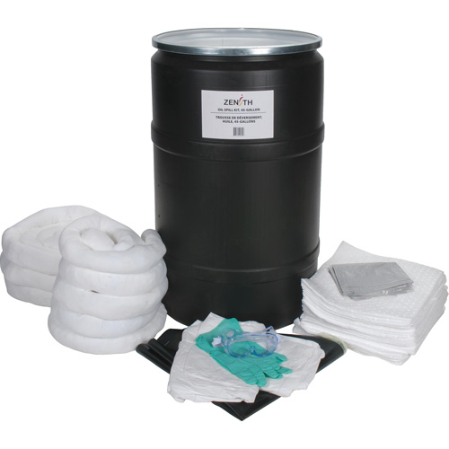Spill Kit, Oil Only, Drum, 55 US gal. Absorbancy Brunswick Fyr & Safety