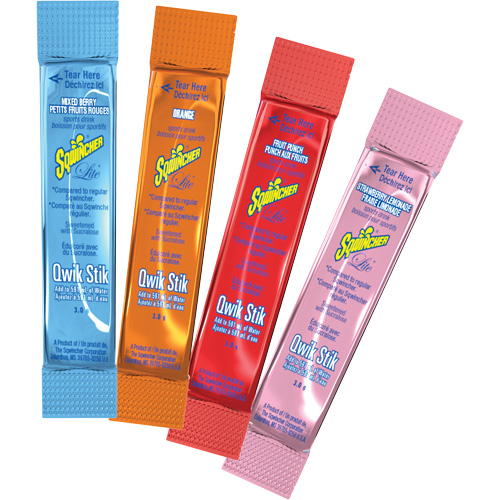 Sqwincher&reg; Boisson de r&eacute;hydratation ZERO Qwik Stik, Emballage-portion, Limonade aux fraises Brunswick Fyr & Safety
