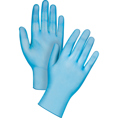 Medical-Grade Disposable Gloves, Small, Vinyl, 4.5-mil, Powder-Free, Blue, Class 2 Brunswick Fyr & Safety