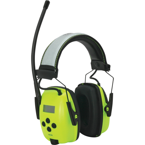 Howard Leight Sync Radio Hi-Visibility Earmuffs, Headband Style, 25 dB Brunswick Fyr & Safety