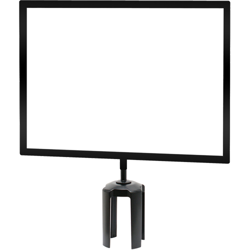 Tensabarrier&reg; Sign Frame with Adapter, Black Brunswick Fyr & Safety