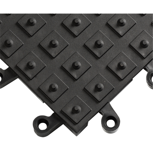 Tapis ErgoDeck avec crampons antid&eacute;rapants int&eacute;gr&eacute;s No 552, PVC, 1-1/2' la c, 1-1/2' lo, 7/8" &eacute;paisseur, Noir Brunswick Fyr & Safety