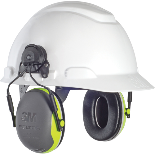 Peltor X Series Earmuffs, Cap Mount, 25 NRR dB Brunswick Fyr & Safety