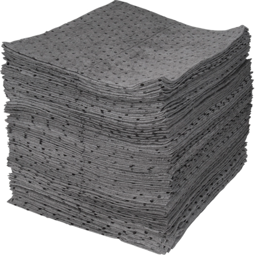 Premium Bonded Sorbent Pads, Universal, 15" x 17", 30 gal. Absorbancy Brunswick Fyr & Safety