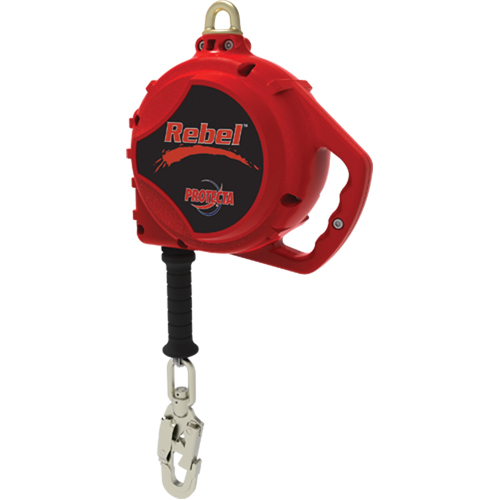 Rebel Self-Retracting Lifeline, 20', Galvanized Steel, Swivel Brunswick Fyr & Safety