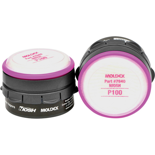 Cartouches pour respirateur, Combinaison cartouche et filtre contre les particules pour gaz/vapeurs/Cartouche gaz/vapeur, Vapeurs organiques/P100 Brunswick Fyr & Safety