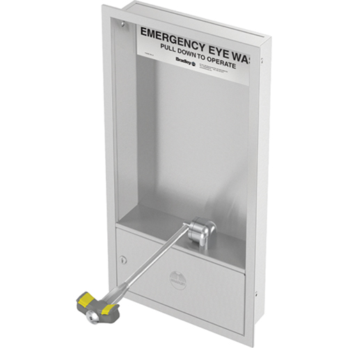Poste de douche oculaire, Installation Montage mural, Bol Acier inoxydable Brunswick Fyr & Safety