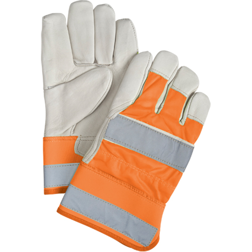 Orange High-Visibility Superior Warmth Fitters Gloves, Large, Grain Cowhide Palm, Thinsulate Inner Lining Brunswick Fyr & Safety