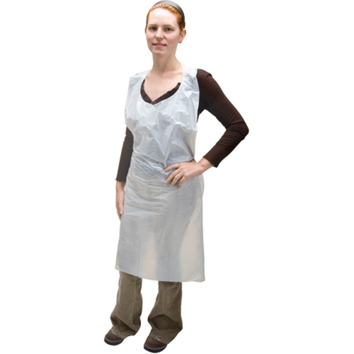 Polyethylene Aprons, Polyethylene, White, 35" W x 46" L Brunswick Fyr & Safety