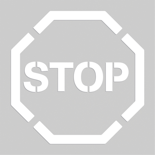 Floor Marking Stencils - Stop, Pictogram, 20" x 20" Brunswick Fyr & Safety